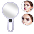 Portable Handheld Folding Adjustable Mount Magnifying Makeup Mirror, Size:10 Times(Purple)