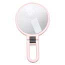 Portable Handheld Folding Adjustable Mount Magnifying Makeup Mirror, Size:15 Times(Pink)