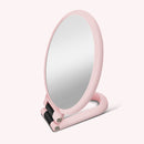 Portable Handheld Folding Adjustable Mount Magnifying Makeup Mirror, Size:15 Times(Pink)
