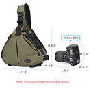 CADeN K1 DSLR Camera Shoulder Waterproof Bag with Rain Cover(Army Green)