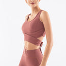 Women Solid Lace-Up Sports T-Shirt Personality Sleeveless Quick-drying Vest Running Fitness Yoga Top, Size:S(Red)
