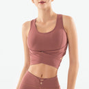 Women Solid Lace-Up Sports T-Shirt Personality Sleeveless Quick-drying Vest Running Fitness Yoga Top, Size:L(Red)