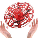 UFO Induction Aircraft Gesture Four-axis Induction Flying Saucer Suspension Children Toys(Red)