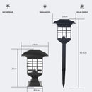 Solar Pillar Light Outdoor Waterproof Decorative Garden Lawn Wall Lamp(Warm White Light)