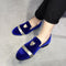 Pointy Lazy Set Foot Nightclub Men British Leather Shoes, Size:41(Blueâ… )