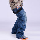 Men Snow Pants Cowboy Style Winter Outdoor Snowboarding Skiing Trousers with Belt, Size: XL(Black)