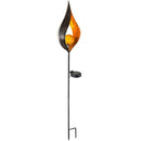 Solar Flame Light LED Iron Art Outdoor Garden Lawn Decorative Ground Plug Light Landscape Lamp(Style 2)