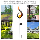 Solar Flame Light LED Iron Art Outdoor Garden Lawn Decorative Ground Plug Light Landscape Lamp(Style 3)