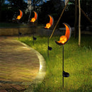 Solar Flame Light LED Iron Art Outdoor Garden Lawn Decorative Ground Plug Light Landscape Lamp(Style 5)