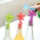 5 PCS Silicone Wine Stopper Flower Beer Stopper(Green)