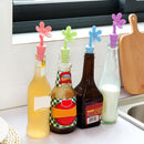 5 PCS Silicone Wine Stopper Flower Beer Stopper(Green)
