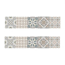 2 PCS Retro Tile Stickers Kitchen Bathroom PVC Self Adhesive Wall Stickers Living Room DIY Decor Wallpaper Waterproof Decoration, Style: Laminating(MZ039 E)