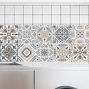 2 PCS Retro Tile Stickers Kitchen Bathroom PVC Self Adhesive Wall Stickers Living Room DIY Decor Wallpaper Waterproof Decoration, Style: Laminating(MZ039 E)