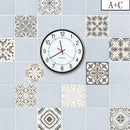 2 PCS Retro Tile Stickers Kitchen Bathroom PVC Self Adhesive Wall Stickers Living Room DIY Decor Wallpaper Waterproof Decoration, Style: Laminating(MZ039 E)