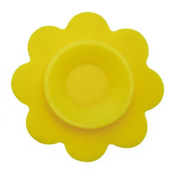 Double-sided Super Suction Cartoon Anti-collision Children Bowl Sucker(Yellow Flower)