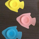 Double-sided Super Suction Cartoon Anti-collision Children Bowl Sucker(Yellow Fish)
