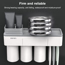 Free Punching Toothbrush Holder Set Bathroom Shelf, Style:3 Cups(Pink)