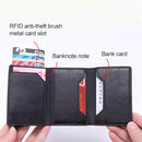 Magnetic RFID Bag Multifunctional Aluminum Automatic Pop-up Credit Card Package(Black)