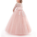 Girls Party Dress Children Clothing Bridesmaid Wedding Flower Girl Princess Dress, Height:170cm(Green)