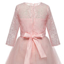 Girls Party Dress Children Clothing Bridesmaid Wedding Flower Girl Princess Dress, Height:170cm(Green)