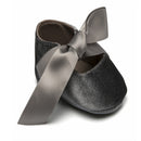 Baby Girl Bow Lace Up PU Leather Princess First Walkers Shoes(Grey)