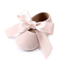 Baby Girl Bow Lace Up PU Leather Princess First Walkers Shoes(Light Pink)