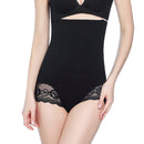 Postpartum High Waist Ventilation Breasted Zip Hip Lift Belly Pants Daily Stomach Shaping without Slimming Belted Panties, Size:M(Black)