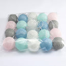3M 20 Leds Cotton Ball Light String Holiday Wedding Christmas Party Bedroom Fairy Lights Outdoor LED Light Garland Decoration, Power Supply: Battery(Macaron)