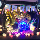 3M 20 Leds Cotton Ball Light String Holiday Wedding Christmas Party Bedroom Fairy Lights Outdoor LED Light Garland Decoration, Power Supply: Battery(Purple)