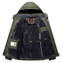 Winter Fleece Military Jackets Men Windproof Waterproof Outwear Parka Windbreaker Warm Coat, Size:XL(Black)