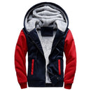 Winter Parka Men Plus Velvet Warm Windproof Coats Large Size Hooded Jackets, Size: XXL(Red)