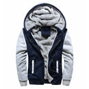 Winter Parka Men Plus Velvet Warm Windproof Coats Large Size Hooded Jackets, Size: XXL(Red)