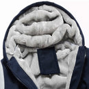 Winter Parka Men Plus Velvet Warm Windproof Coats Large Size Hooded Jackets, Size: XXL(Red)