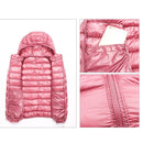 Casual Ultra Light White Duck Down Jacket Women Autumn Winter Warm Coat Hooded Parka, Size:L(Red)
