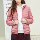 Casual Ultra Light White Duck Down Jacket Women Autumn Winter Warm Coat Hooded Parka, Size:XL(Black)