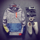 Casual Men's Jackets Waterproof Spring Hooded Coats Men Outerwear Clothing, Size:XL(Gray)