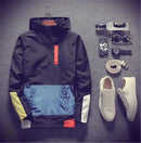 Casual Men's Jackets Waterproof Spring Hooded Coats Men Outerwear Clothing, Size:XL(Black)