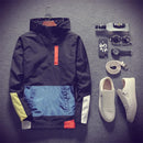 Casual Men's Jackets Waterproof Spring Hooded Coats Men Outerwear Clothing, Size:XL(Black)
