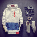 Casual Men's Jackets Waterproof Spring Hooded Coats Men Outerwear Clothing, Size:XXL(White)