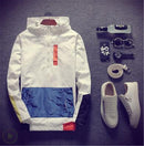Casual Men's Jackets Waterproof Spring Hooded Coats Men Outerwear Clothing, Size:XXXXL(White)