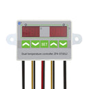 ST3012 Microcomputer Intelligent Temperature Controller Dual Temperature Dual Control Electronic Temperature Controller, Voltage:12V
