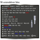 110 in 1 Magnetic Plum Screwdriver Mobile Phone Disassembly Repair Tool(Black)
