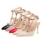 Pointed Stiletto Rivets Shallow Mouth High Heels, Shoes Size:39(Black)