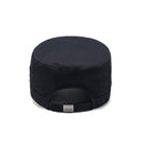 Men Washed Distress Bamboo Cotton Cloth Cap Large Mesh Flat Cap(Black)
