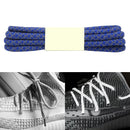 Reflective Shoe laces Round Sneakers ShoeLaces Kids Adult Outdoor Sports Shoelaces, Length:120cm(Royal Blue)
