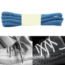 Reflective Shoe laces Round Sneakers ShoeLaces Kids Adult Outdoor Sports Shoelaces, Length:120cm(Sky Blue)