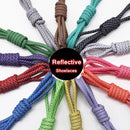 Reflective Shoe laces Round Sneakers ShoeLaces Kids Adult Outdoor Sports Shoelaces, Length:120cm(Black)