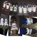 Reflective Shoe laces Round Sneakers ShoeLaces Kids Adult Outdoor Sports Shoelaces, Length:120cm(Black)