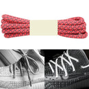 Reflective Shoe laces Round Sneakers ShoeLaces Kids Adult Outdoor Sports Shoelaces, Length:120cm(Orange Red)