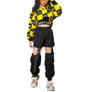 Girls Hip Hop Style Street Dance Performance Costumes, Size:160cm(Trousers)
